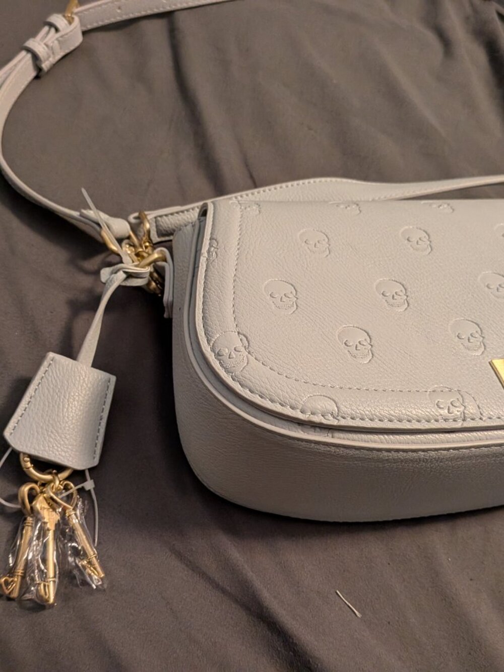 Betsey Johnson Skull Embossed Crossbody Bag - Picture 6 of 9